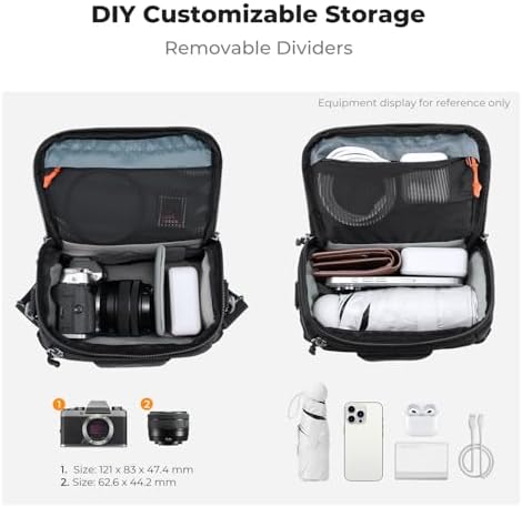 K&F CONCEPT Camera Shoulder Bag, Hardshell Camera Case with Tripod Holder - Image 2
