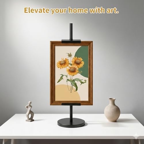 Adjustable Tabletop Easel Stand for Picture Frames, Picture Easels for Display, Gold Easel, Picture Frame Stand, Adjustable Art Easel.(18inch,Black) - Image 6