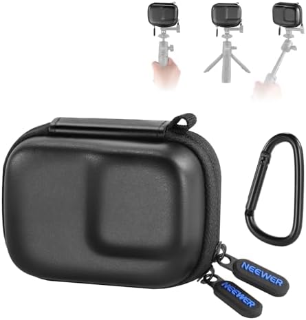 NEEWER Carrying Case Compatible with DJI OSMO Action 5 Pro 4 3, Small Travel Protector Storage Bag with Carabiner Compatible with GoPro Hero 13 12 Insta360 Ace Pro 2 Action Camera Accessories, PB031 by Neewer