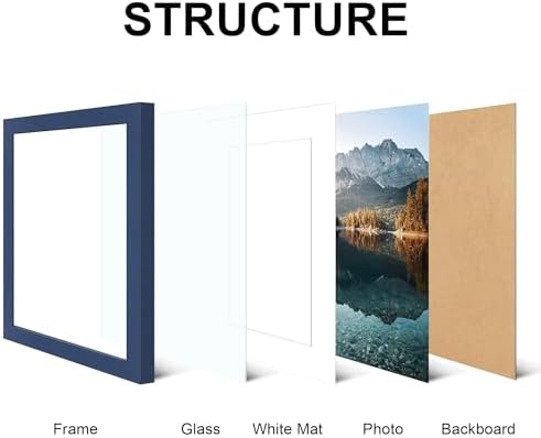 8x10 Picture Frame Set of 4 with Real Glass, Wall & Tabletop Display - Image 3