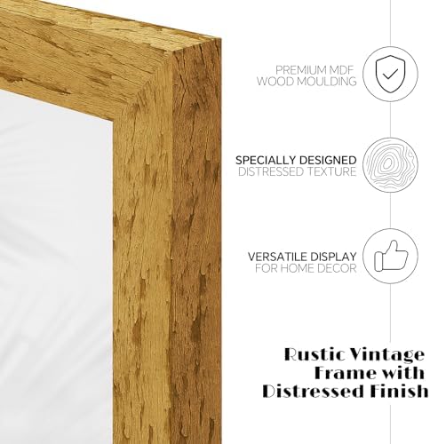 puthiac 11x14 Rustic Farmhouse Picture Frame, Natural Pine, 1 Pack - Image 2