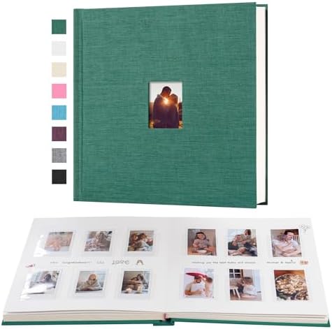Instax Mini Photo Album with Writing Space, 168 Pockets, Green by Unknown