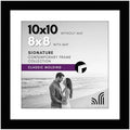 Americanflat 10x10 Picture Frame with Shatter-Resistant Glass - Use as 8x8 Frame with Mat or Display 10x10 Photo Without Mat - Signature Collection - Square Frames for Wall Display - Black by Americanflat