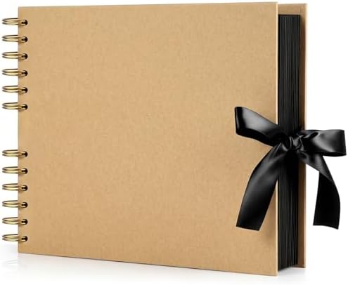 INNOCHEER Brown 8X12 Self Adhesive Scrapbook - 40 Sheets, 80 Pages, Hard Cover, Non-Fading Thick Craft Paper by INNOCHEER