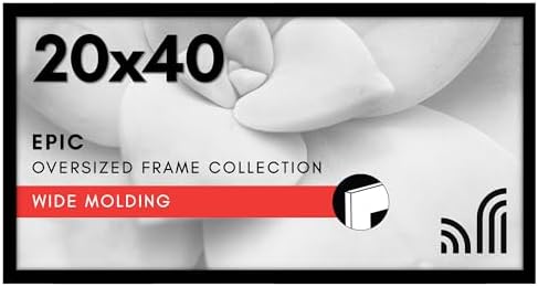 Americanflat 20x40 Poster Frame - Engineered Wood - Black by Americanflat