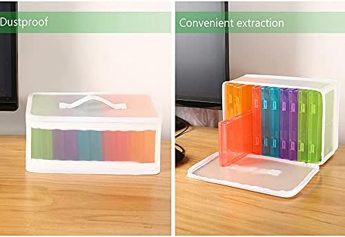 Gbivbe Photo Storage Bag 4x6, 10 Inner Large Photo Storage Box Photo Cases Store up to 1000 Photos, Photo Organizer Cards Craft Keeper with Handle for Photo Puzzles Cards Seed Packets, 5 Colors - Image 5