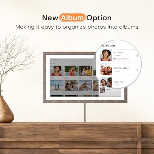 Digital Picture Frame, Frameo 15.6'' Digital Photo Frame WiFi Large Display - Image 5
