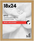 Americanflat 18x24 Poster Frame - Pine Engineered Wood with Polished Plexiglass - Wide Picture Frame for Vertical or Horizontal Wall Display - Epic Collection - Pine by Americanflat