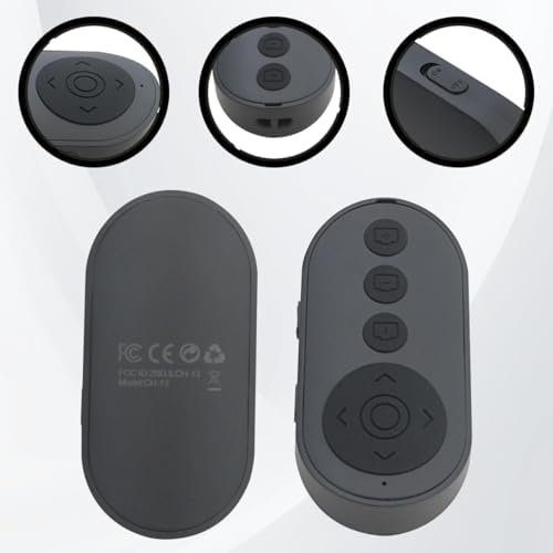Upgraded Wireless Camera Remote Control with Zoom for iPh0ne Android, Versatile Shutter with Front/Rear Camera Switch for Photo & Video, Smartphone Remote Clicker-Black - Image 3