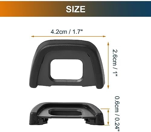 uxcell Camera Eyecup Eyepiece, 5 Pcs Cameras Rubber Eye Cup Viewfinder Protector DK-23 for Nikon D300S D300 D500 D7100 DSLR SLR, Black - Image 4
