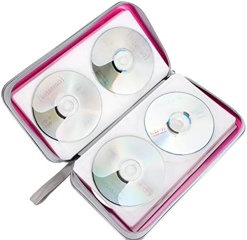 Siveit CD DVD Cases 96 Capacity Disc Storage Binder for Car(Hot Pink) - Image 5