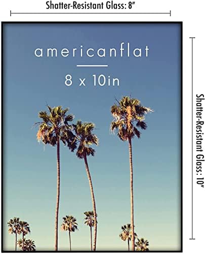 Americanflat Front Loading 8x10 Picture Frame with Shatter-Resistant Glass - Set of 6 - Metropolitan Collection - Photo Frame for Tabletop and Wall Display - Black - Image 3