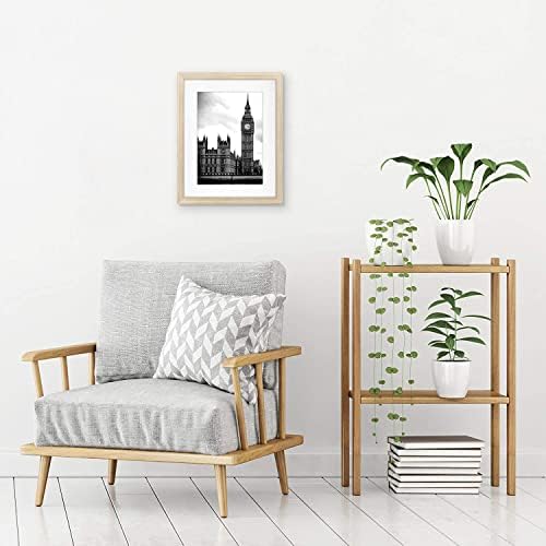 Americanflat 11x14 Picture Frame - Matted to 8x10 - Natural Oak - Image 6