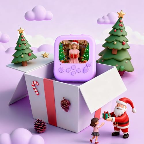 Kids Camera Instant Print: Gleeglee 1080P Camera for Kids, Purple Cat - Image 2