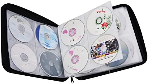 DVD Storage CD Case Holder:DVD Binder Protective CD Book Portable DVD Organizer-CD Wallet 160 Disc Holder Hard Plastic Movie Case Black CD Portfolio Blu Ray Album CD Booklet for Car Home - Image 5