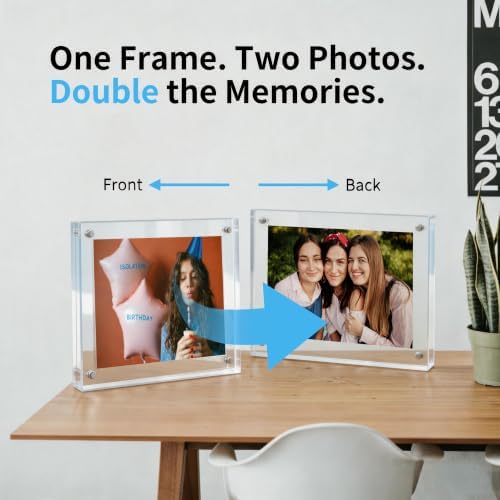 3Pack 4x6 Inch Clean Acrylic Picture Magnetic Frames - Image 5