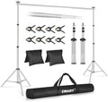EMART Backdrop Stand 10x7FT Adjustable Back Drop Stand for Party -Silver by EMART