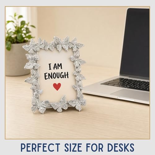 2x3 Mini Picture Frame: Silver Fluttering Butterflies - Image 6