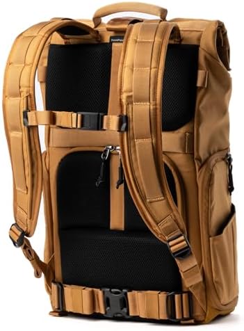 Think Tank FocusPoint 30L RollTop Camera Backpack - Golden Hour: Expandable Travel & Camera Backpack with Laptop Sleeve, Quick Side and Back Access, Rain Cover – Versatile Photography & Travel Bag - Image 6