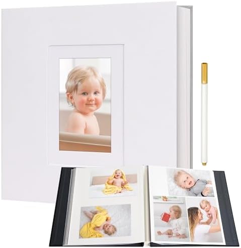 Vienrose Self Adhesive Photo Album 40 Pages for Wedding, Baby Growth, White by Vienrose