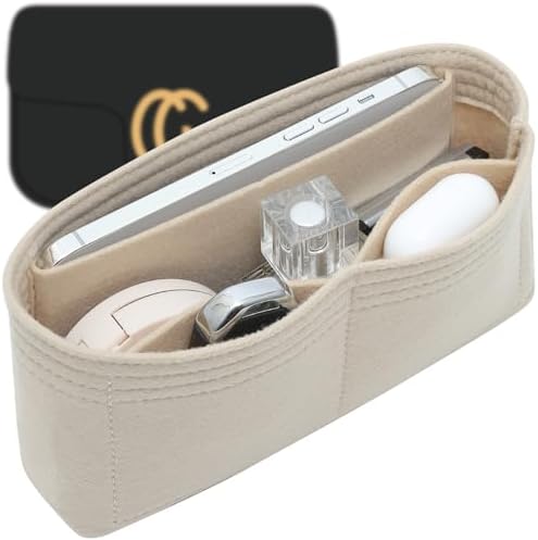 Felt Purse Organizer Insert for GG Marmont Matelasse Medium Shoulder Bag and More, Handbag Tote Organizer Liner Pouch for Women Bag(Beige,Medium) by OAIKOR