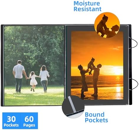 Large 18"x24" Art Portfolio Heavy Duty Binder with Plastic Sleeves, Portfolio Folder with Protectors, Bring a Portable Handle 500-Pieces Puzzle Storage Book and Poster Binder - Image 4