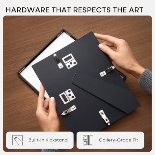 Homeforia 8x24 Black Panoramic Picture Frame, High-End Metal, Glass - Image 4