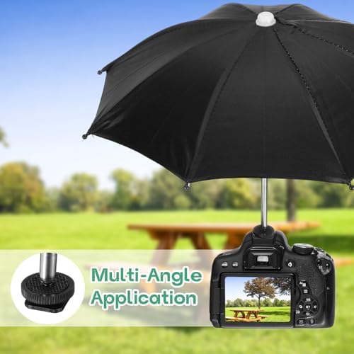 PATIKIL Camera Umbrella, 10.6 Inch Sunshade Camera Hot Shoe Umbrella Rain Cover Protector for Nikon, Black - Image 4