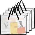 EOOUT 4pcs 18.5x24.8 Inches Art Portfolio Bags, Portfolio Folder for Artwork, Posters Storage Bag with Zipper and Handle Mesh Folder Organizers for Poster, Scrapbook, Keepsake and Bulletin Board by EOOUT