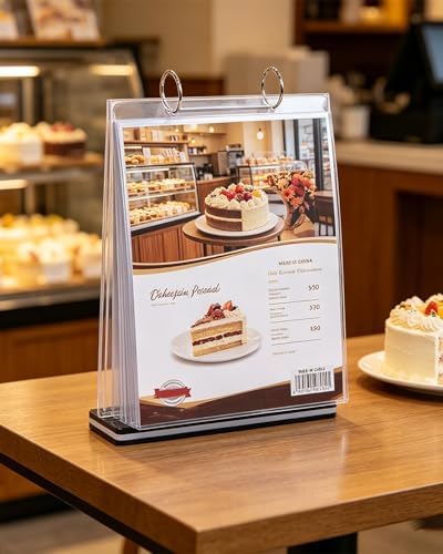 A4 T-Shaped Multi-Page flip Acrylic Sign Holder - Image 6
