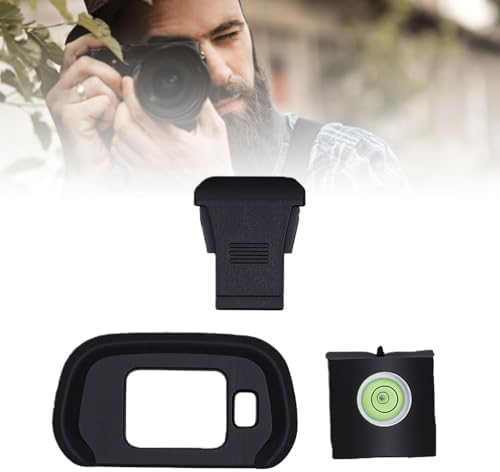 Camera Eyecup Hot Shoe Cap Level Kit for R7, Silicone Eyecup with Stray Light Guard, Hot Shoe Cover Anti Dust, Bubble Spirit Level for Landscape Photography, Portable Camera - Image 3