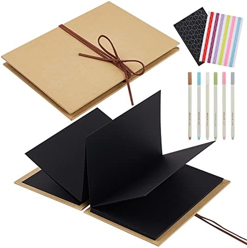 Small Accordion Scrapbook Album, 6x8 Inch with Marker Pens by Jutieuo