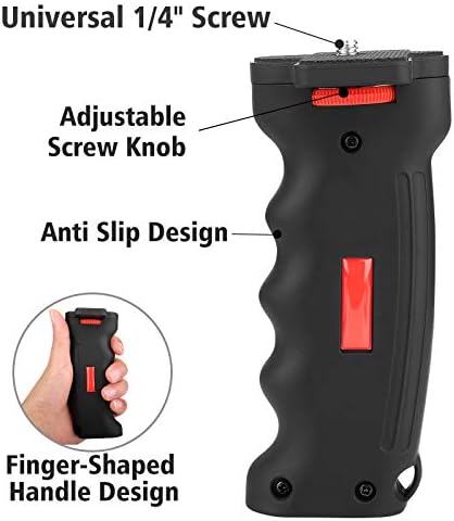 Camera Handle Grip,1/4" Camera Handheld Stabilizer with Wrist Strap,Chromlives Handle Grip Support Mount for DSLR Camcorder Smartphone Action Cameras Led Video Light - Image 2