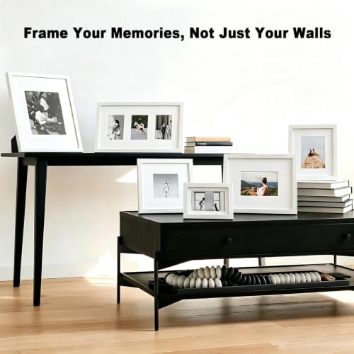 RPJC 8x10 Solid Wood Picture Frame Real Glass Cover White - Image 3