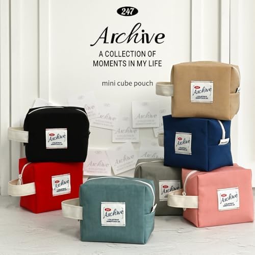Monolike Archive Cube Mini Pouch, Ocean Navy - Makeup Bag, Cosmetic Bag, Travel Bag, Toiletry Bag, Organizer, Storage Bag - Image 2