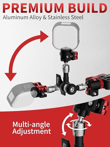 IFOOTAGE Magic Arm Clamp MA3-4, 7 Inches Adjustable Friction Power Articulating Magic Arm with 1/4" and 3/8" Thread Screw for DSLR Camera Rig/LCD Monitor/LED Lights - Image 3