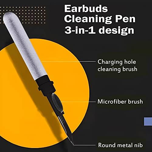 Cleaner Kit for Earbuds, Cleaning kit for Airpods Pro 1 2 3, Multi-Function Cleaning Tool with Brush Flocking Sponge for Wireless Earphones Bluetooth Headphones Case Camera and Phone(Black) - Image 2