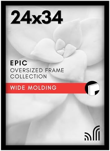 Americanflat 24x34 Poster Frame - Engineered Wood - Black by Americanflat