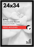 Americanflat 24x34 Poster Frame - Engineered Wood - Black by Americanflat
