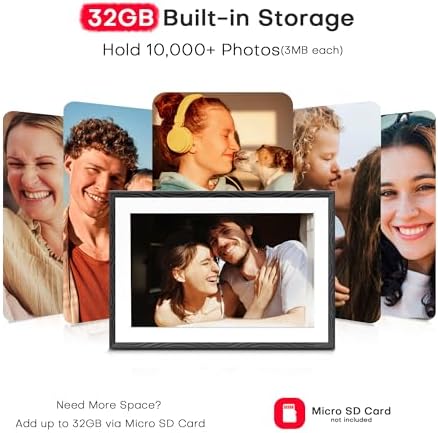 Frameo 10.1" Digital Picture Frame WiFi 32GB, Birthday Gifts for Mom, Women - Image 5