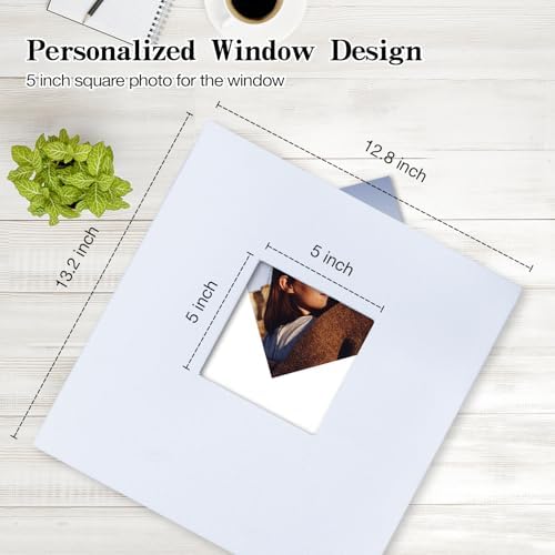 potricher Large Self Adhesive Photo Album 80 Pages, Linen cover, White - Image 2
