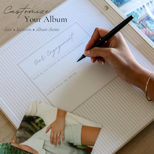 Engagement Photo Album Book 400 4x6 Photos Linen Keepsake Journal Binder - Image 4