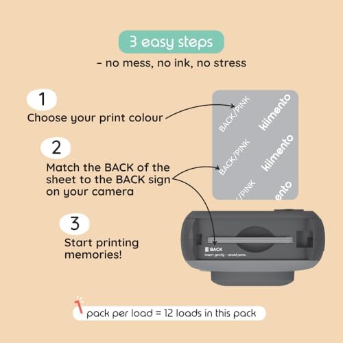 kiimento Print Refill Pack for Model P2 Instant Print Pro Camera – 120 Ink-Free Thermal Print Cards (4 Styles, 30 Each) – BPA & BPS Free – Camera Not Included - Image 4