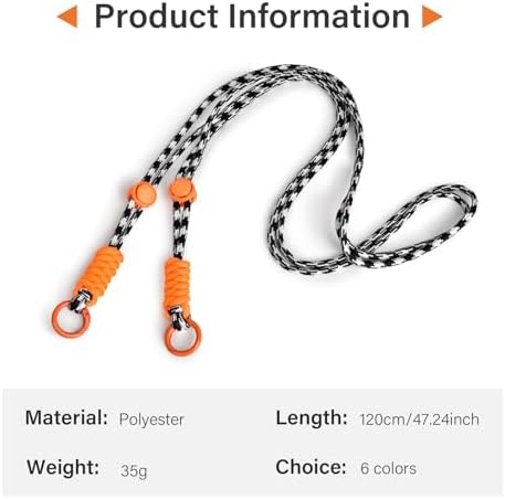 VOVMOEYA Camera Strap,Long Neck Strap for Fujifilm Mini 12/11/9/8/7+,Shoulder Strap camera strap Long Crossbody Lanyard Camera/Badge Holder/Keys/Wallet Multi-Function Lanyard(black and white mix) - Image 4