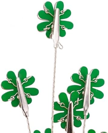 8-Branch Family Tree Picture Frame Holder, Card Photo Clips Holder Desk Stand for Memo Paper Note Photo Christmas Wedding Card Display (Green Clover) - Image 6
