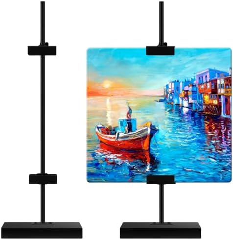 2 Pcs 16.5'' Adjustable Tabletop Easel Stand Picture Frames Display, Black by MorningRo