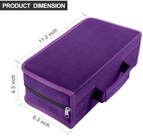 Siveit DVD Case, 128 Capacity CD/DVD Case Wallet Binder Storage Holder Booklet for Car Home Office and Travel (White binder, Purple) - Image 6