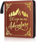 Adventure Leather Photo Album 4x6 200 Photos, DIY Scrapbook with 50 Sheets and 20 Blank Kraft Sheets, Travel Souvenir Diary Photo Book for Family Wedding Baby and Holiday Pictures by Unknown