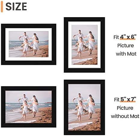 upsimples 5x7 Picture Frame, Photo Collage Wall Decor Set of 10, Black - Image 5
