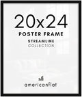 Americanflat 20x24 Poster Frame - Slim Molding - Black by Americanflat